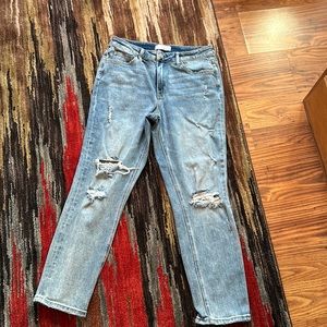 Distressed Mom Jeans